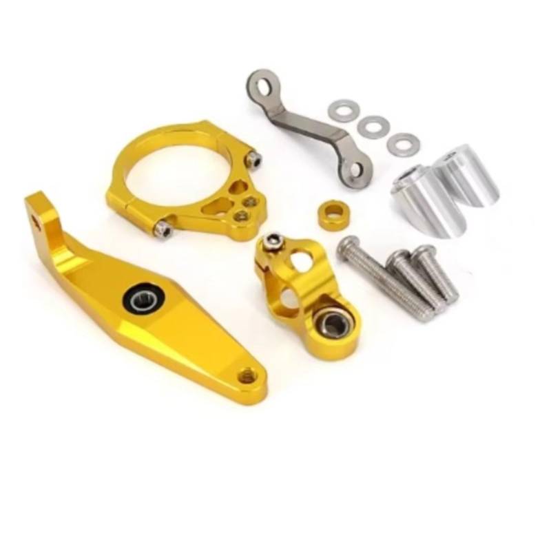 CFAYRLMS Lenkungsdämpfer Einstellbarer Kompatibel Mit Yamaha Für MT 09 Für MT-09 SP Für MT09 2021–2023 Motorrad Lenkungsstabilisator Stoßdämpfer Halterung Motorradteile(Yellow) von CFAYRLMS
