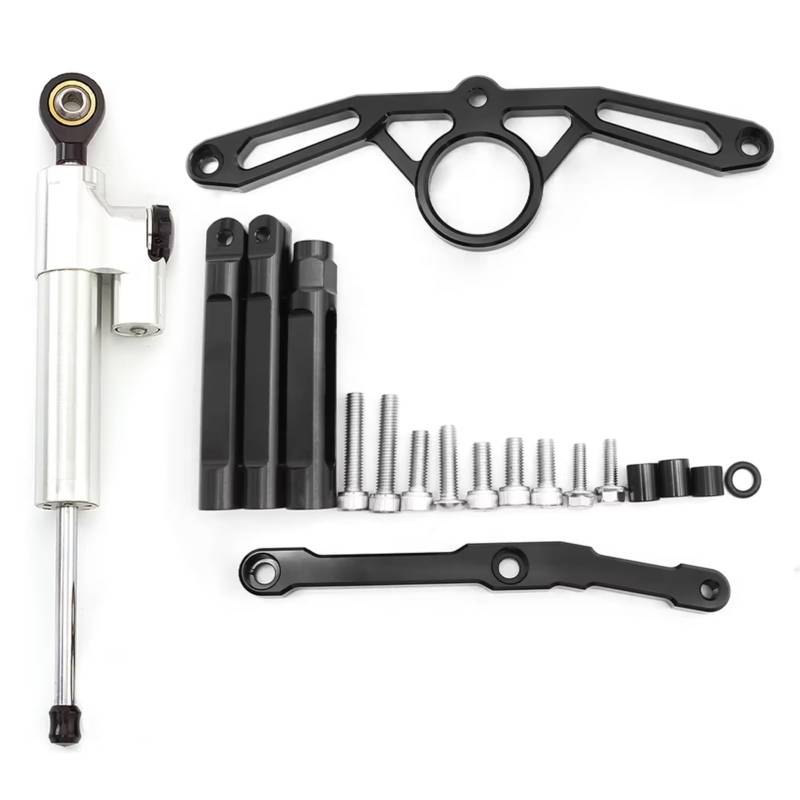CFAYRLMS Lenkungsdämpfer Einstellbarer Kompatibel Mit Yamaha Für MT09 Für MT 09 Für MT-09 2023 2022 2021 Motorrad Lenkungsdämpfer Stabilisator Halterungs Montagesatz(White) von CFAYRLMS