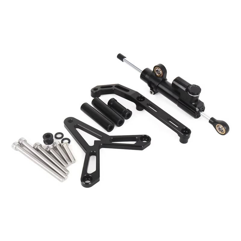 CFAYRLMS Lenkungsdämpfer Einstellbarer Kompatibel Mit Yamaha Für Tracer 9 Für TRACER9 Für Tracer 9 GT 2021 2022 2023 Motorrad Lenkungsdämpfer Stabilisator Halterung Kit(Black) von CFAYRLMS