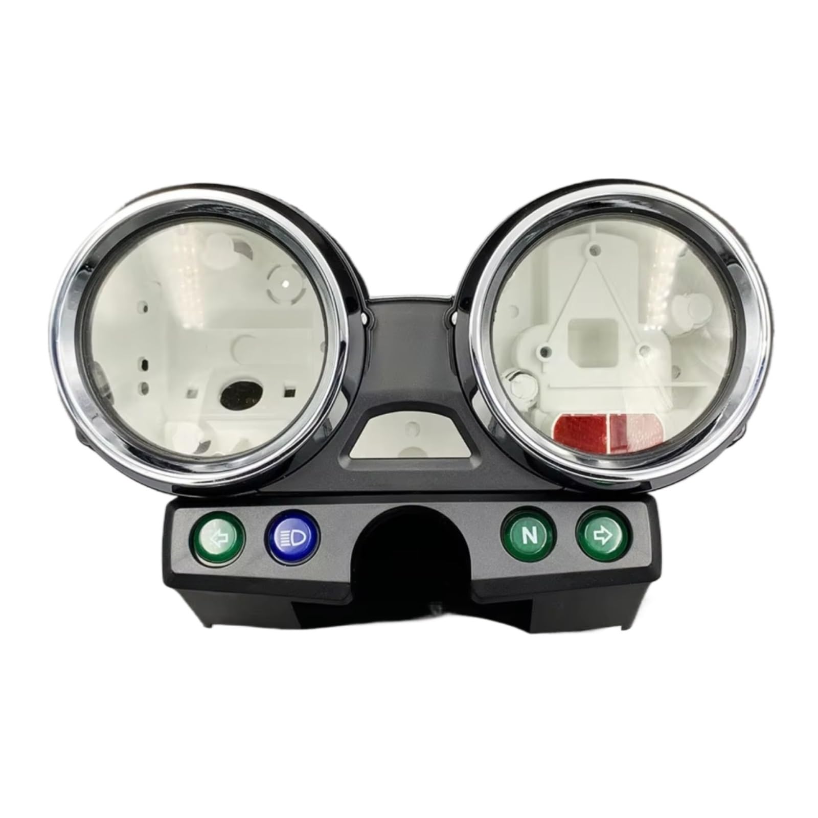 CFAYRLMS Motorrad Instrumentengehäuse Für ER5 Für ER500 1 Satz Chrom Motorrad Tachometer Drehzahlmesser Abdeckung Moto Für Geschwindigkeitsmesser Shell Gehäuse Modifikationszubehör(1 Set Black) von CFAYRLMS