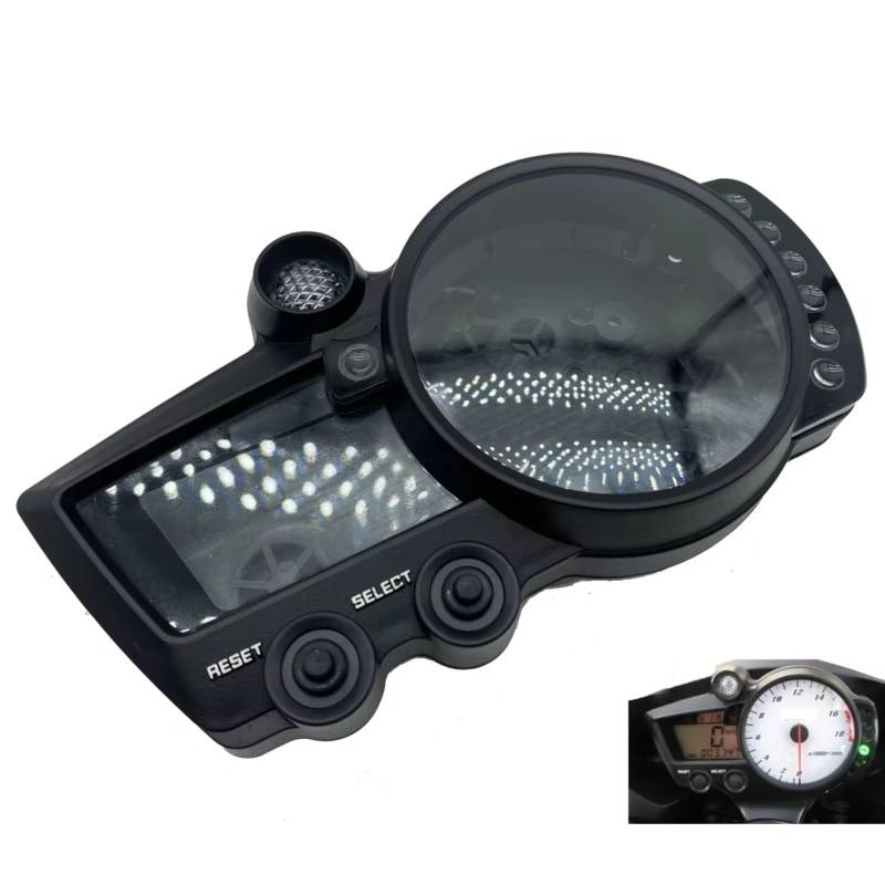 CFAYRLMS Motorrad Instrumentengehäuse Kompatibel Mit Yamaha Für YZF R1 2002 2003 Für R6 2003 2004 2005 Für R6S 2008 2009 Tachometer Kilometerzähler Instrumentengehäuse Abdeckung Drehzahlmesser(1 Set) von CFAYRLMS