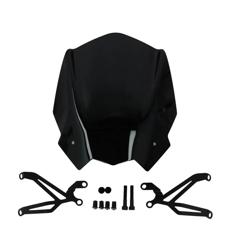 CFAYRLMS Windschutzscheiben Für G310R 2017-2024 Windschutzscheibe Motorrad Windschutz Windschutz Zubehör Mit Montage Halterung Deflektor Motorräder Spoiler(Black) von CFAYRLMS