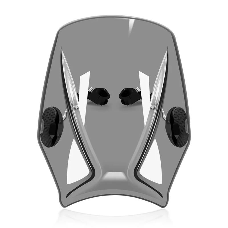 CFAYRLMS Windschutzscheiben Für Trident 660 2021-2024 Windabweiser Universal Motorrad Windschutzscheibe Windschutzscheibenabdeckungen Bildschirm Motorräder Deflektor Motorräder Spoiler(Gray) von CFAYRLMS