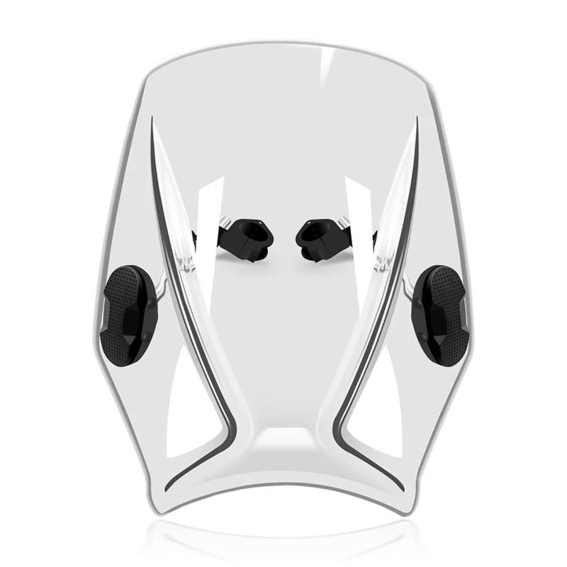 CFAYRLMS Windschutzscheiben Für Trident 660 2021-2024 Windabweiser Universal Motorrad Windschutzscheibe Windschutzscheibenabdeckungen Bildschirm Motorräder Deflektor Motorräder Spoiler(White) von CFAYRLMS