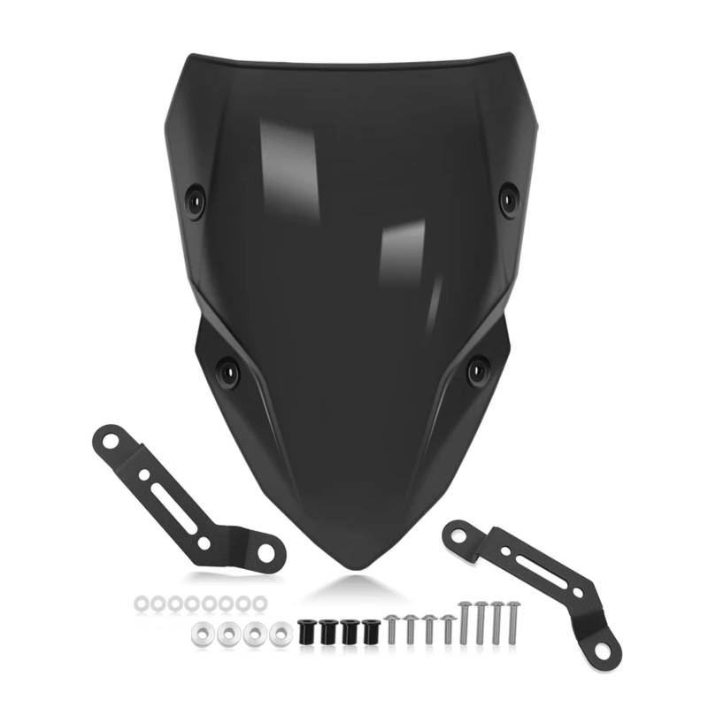 CFAYRLMS Windschutzscheiben Für Z500 SE 2024 Motorrad Zubehör Frontscheibe Windschutz Verkleidung Deflektor Spoiler Erhöhung Windschutzscheibe Motorräder Spoiler(Black) von CFAYRLMS