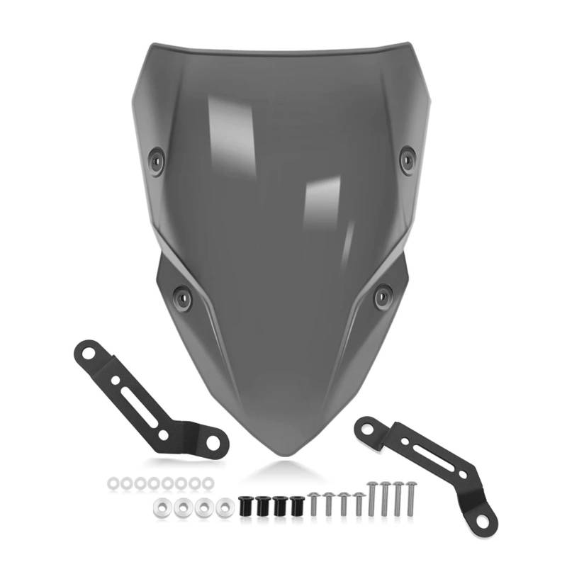 CFAYRLMS Windschutzscheiben Für Z500 SE 2024 Motorrad Zubehör Frontscheibe Windschutz Verkleidung Deflektor Spoiler Erhöhung Windschutzscheibe Motorräder Spoiler(Gray) von CFAYRLMS