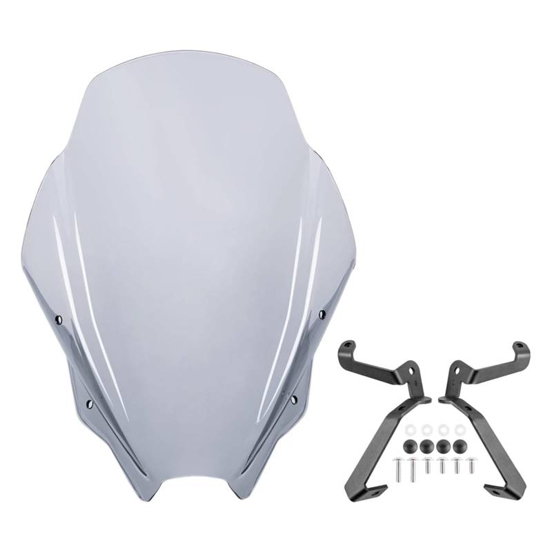 CFAYRLMS Windschutzscheiben Kompatibel Mit Suzuki Für GSX8S 2023 2024 Windschutzscheibe Windschutz Luftabweiser Motorrad Frontscheibe Windzubehör Motorräder Spoiler(Light Smoke) von CFAYRLMS