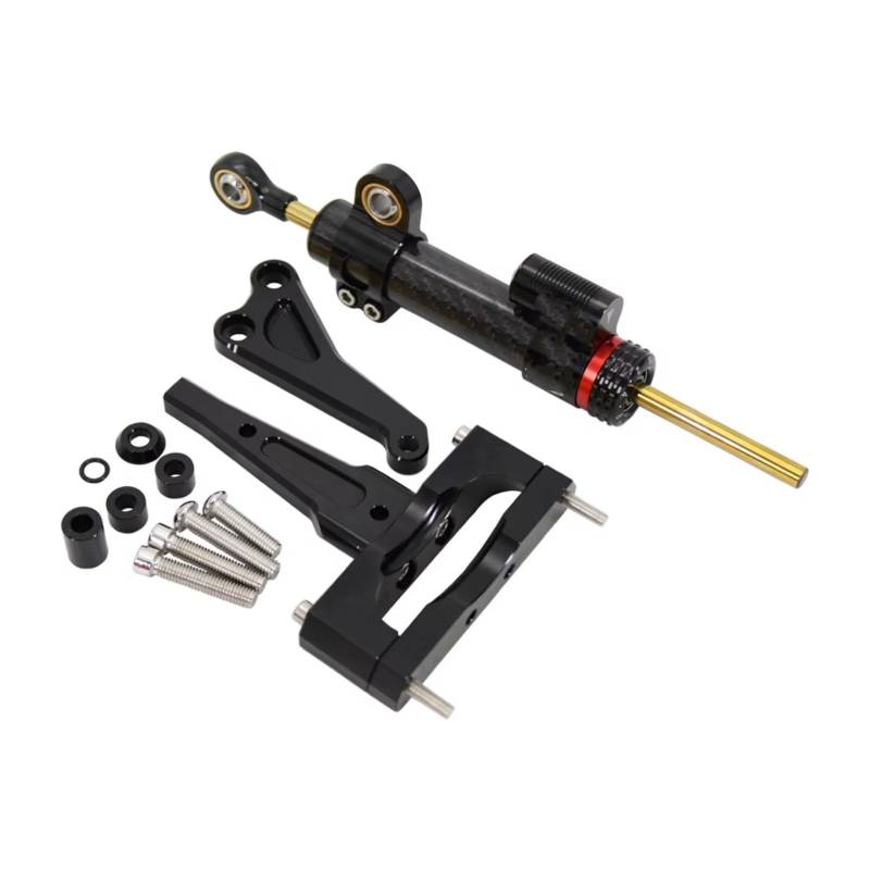 Lenkungsdämpfer Einstellbarer Kompatibel Mit CB300R Für CB300 R 2018–2020 Motorrad Lenkungsstabilisator Dämpfer Montagehalterung(Black3) von CFAYRLMS