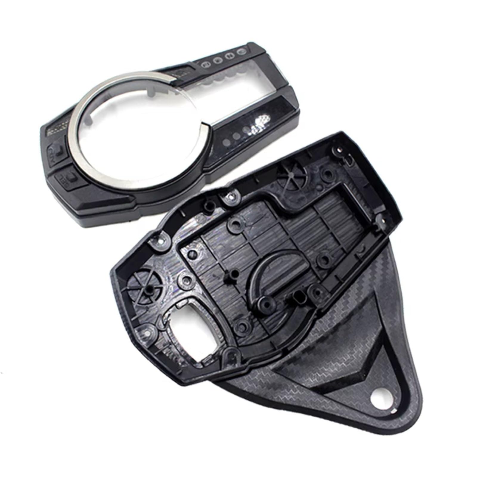 Motorrad Instrumentengehäuse Kompatibel Mit Suzuki Für GSXR600 Für GSXR-750 K11 2011 2012 2013 2014 Tachometer Instrumentengehäuse Messgerät Kilometerzähler Drehzahlmesser Gehäusedeckel(1 Set) von CFAYRLMS
