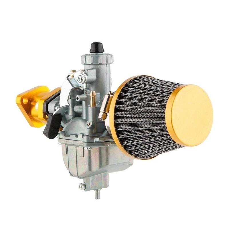 38 mm Luftfilter-Set für 125 140 150 160 cc Dirt Pit Bike für Mikuni VM22 Vergaser PZ26 26 mm Vergaser Ansaugrohrkrümmer CFCKHPTHAZ (Gold) von CFCKHPTHAZ