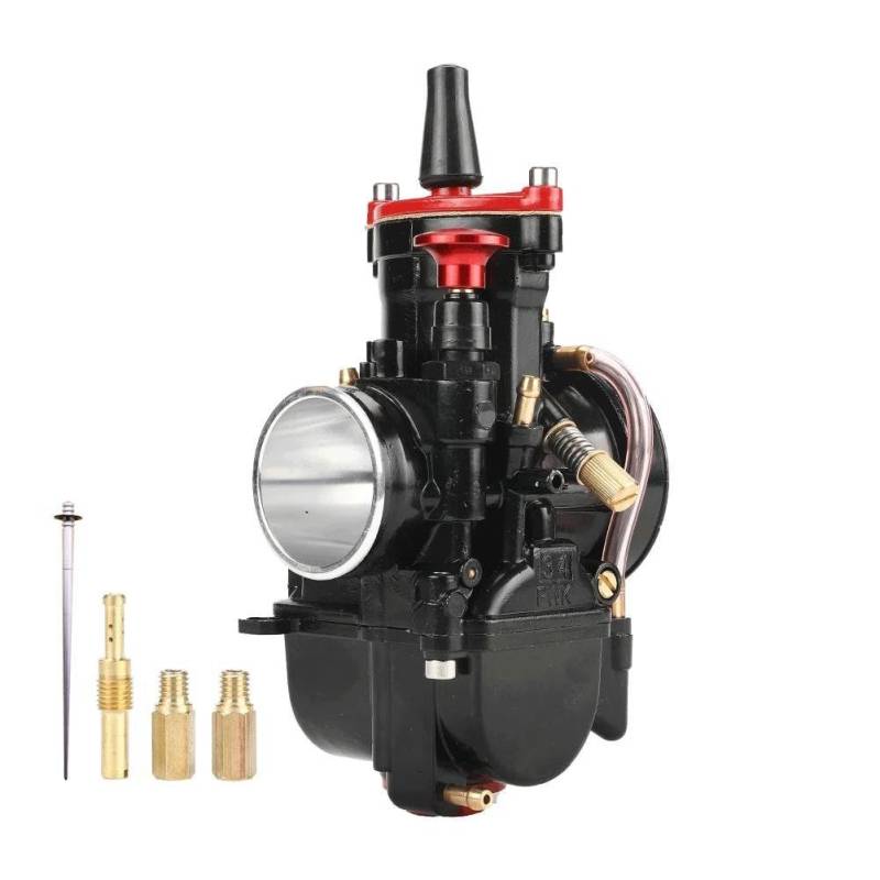 CFCKHPTHAZ Universal Modifikation Motorrad Vergaser 21 mm 24 mm 26 mm 28 mm 30 mm 32 mm 34 mm PWK Power Jet Vergaser Vergaser Motorradmotoren Vergaser (34 mm Maikuni) von CFCKHPTHAZ