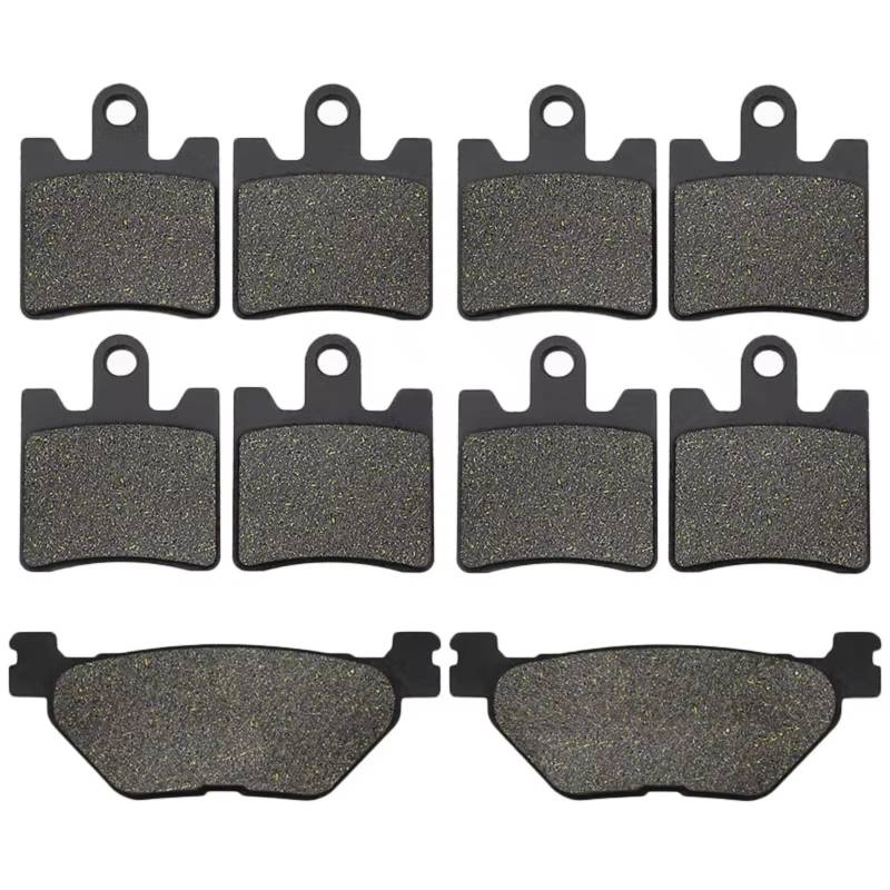 Bremsbeläge Kit Kompatibel Mit Yamaha Für FJR1300A (ABS) (4-Belag-Bremssattel Vorne) 2006 2007 2008 2009 2010 2011 2012 2013 2014 2015 2016 2017 2018 2019 2020 Motorradbremsbeläge(Front and Rear) von CFDEKOIB