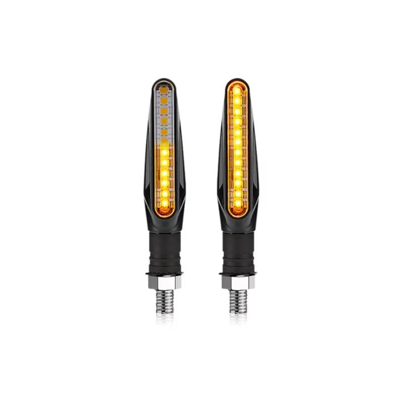 CFDEKOIB Blinker Motorrad Universal Motorrad Blinker Licht Bernstein Blinker Fließende Wasser Eingebautes Relais Blinker Lampe Motorrad Blinkende Lichter Zubehör(2 Pcs) von CFDEKOIB