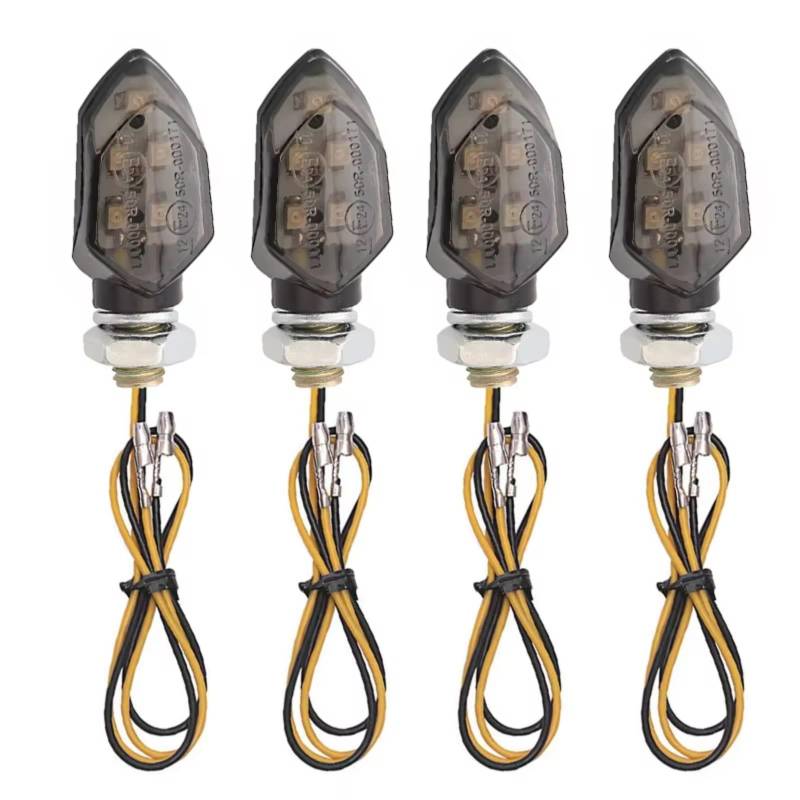 CFDEKOIB Blinker Motorrad Universal Motorrad Blinker Licht Zubehör 12V Bernstein Blinker Blinker Anzeige Lampe Universal M8 Bolzen Motorrad Blinker von CFDEKOIB