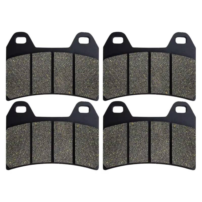 CFDEKOIB Bremsbeläge Kit Kompatibel Mit Ducati Für Multristrada 1100/1100S 1078cc 2007 2008 2009 Motorrad Vorne Und Hinten Bremsbeläge Scheiben(2 Pairs Front) von CFDEKOIB