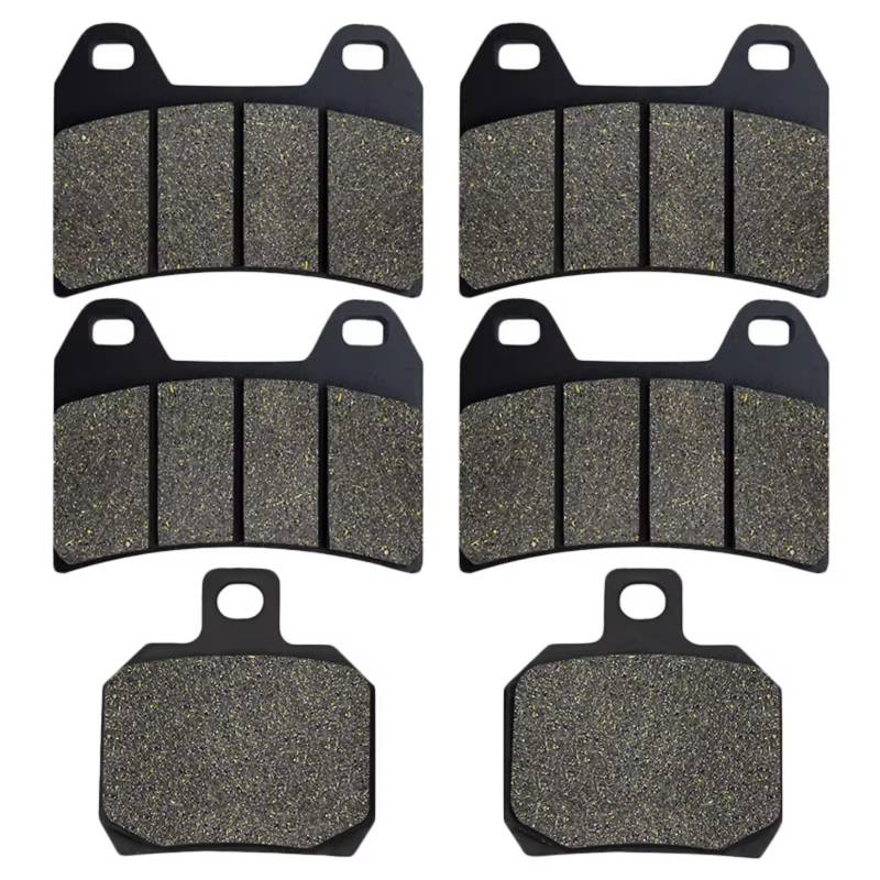CFDEKOIB Bremsbeläge Kit Kompatibel Mit Ducati Für Multristrada 1100/1100S 1078cc 2007 2008 2009 Motorrad Vorne Und Hinten Bremsbeläge Scheiben(Front and Rear) von CFDEKOIB