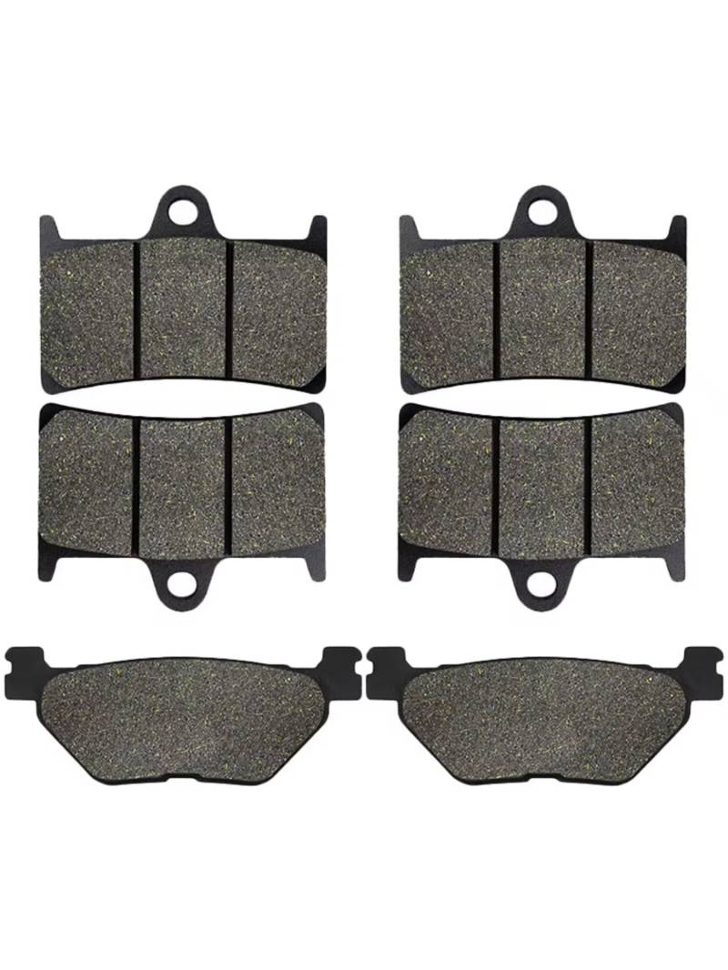 CFDEKOIB Bremsbeläge Kit Kompatibel Mit Yamaha Für XP530 Für T-Max (inkl. ABS-Modelle) 2012–2013 Motorrad-Bremsbeläge Vorne Oder Hinten, Motorradzubehör(Front and Rear) von CFDEKOIB