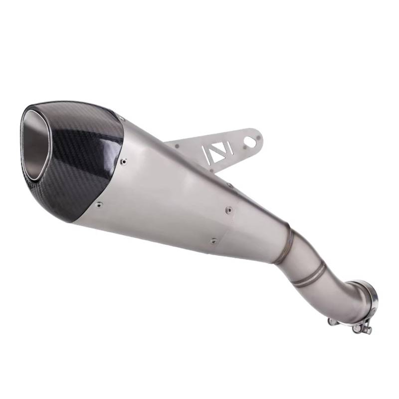 CFDEKOIB Motorrad Mittelrohr Kompatibel Mit Für Z900, Motorradauspuff, Modifizierter Schalldämpfer, Carbon-Endrohr Für Den Anschluss des Auspuffkrümmers von CFDEKOIB