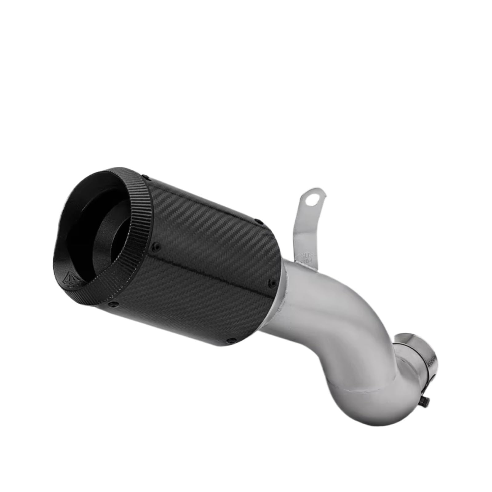 CFDEKOIB Motorrad Mittelrohr Kompatibel Mit Für Z900, Motorradauspuff, Modifiziertes Carbonfaser-Endrohr, Slip-On-Schalldämpferschnittstelle Für Connect Header-Vorderrohr(Type B) von CFDEKOIB
