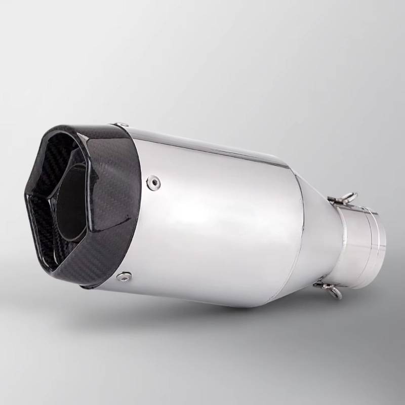 CFDEKOIB Motorrad Mittelrohr Kompatibel Mit Suzuki Für GSXS150 Für DL250 Universal 51 Mm Motorrad-Auspuffschalldämpfer, Modifiziertes Blaues Edelstahl-Endrohr(Type A) von CFDEKOIB