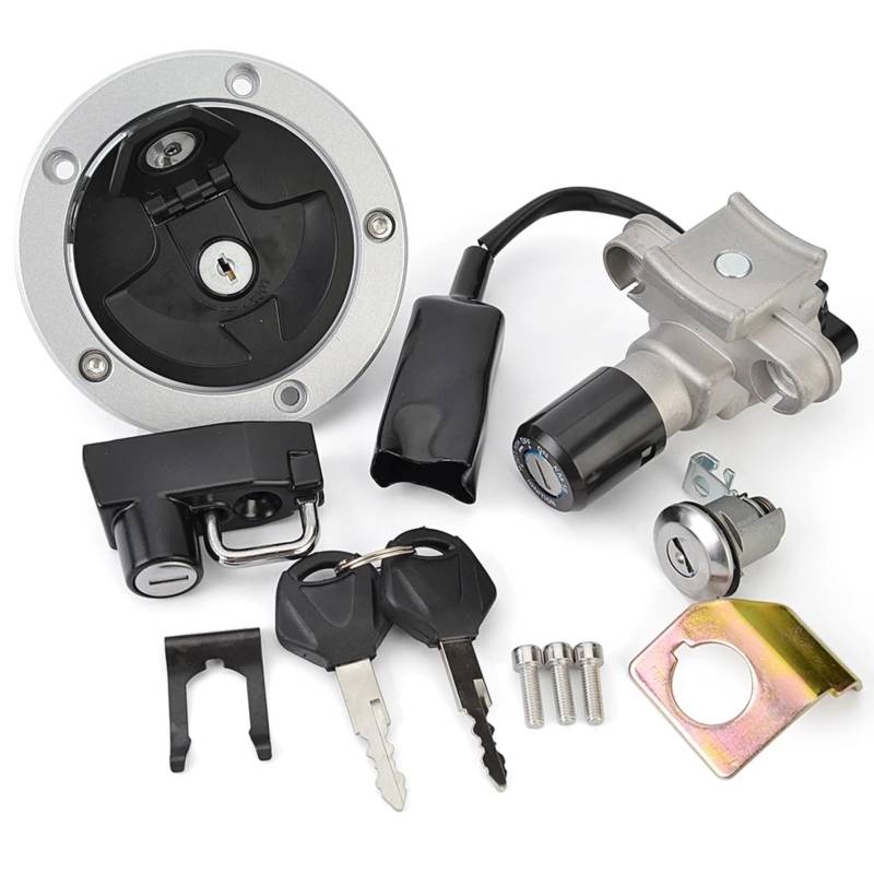 CFDEKOIB Motorrad Startschalter Kompatibel Mit BR125 Für Z125 PRO 2017 2018 2019 2020 2021 2022 2023 Motorrad-Tankdeckel-Zündschloss 27005-0612 27016-5393 51049-0728 von CFDEKOIB