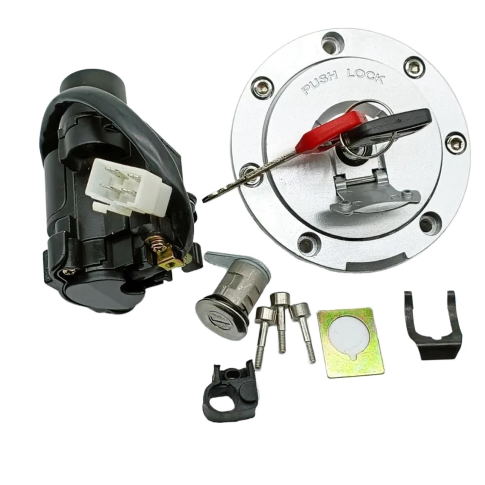 CFDEKOIB Motorrad Startschalter Kompatibel Mit CBF500 2004–2005, Für CBF600, Für Naked, Für CBF600S ABS 2004 2005 2006 2007 2008 2009, Motorrad-Zündschloss, Tankdeckel 35010-MER-D00 CFDEKOIB Motorrad Startschalter Kompatibel Mit CBF500 2004–2005, Für CBF600, Für Naked, Für CBF600S ABS 2004 2005 2006 2007 2008 2009, Motorrad-Zündschloss, Tankdeckel 35010-MER-D00 von CFDEKOIB