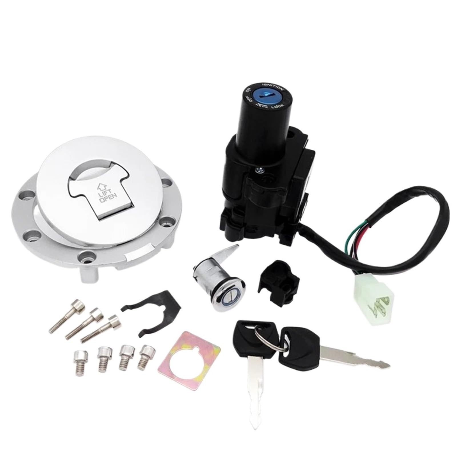 CFDEKOIB Motorrad Startschalter Kompatibel Mit CBR600 Für F4 Für CB400 Für VTEC Für CBR600 Für F4I Für CBR929 Motorrad-Zündschalter, Helm, Lenkschloss, Tankdeckel-Set CFDEKOIB Motorrad Startschalter Kompatibel Mit CBR600 Für F4 Für CB400 Für VTEC Für CBR600 Für F4I Für CBR929 Motorrad-Zündschalter, Helm, Lenkschloss, Tankdeckel-Set von CFDEKOIB