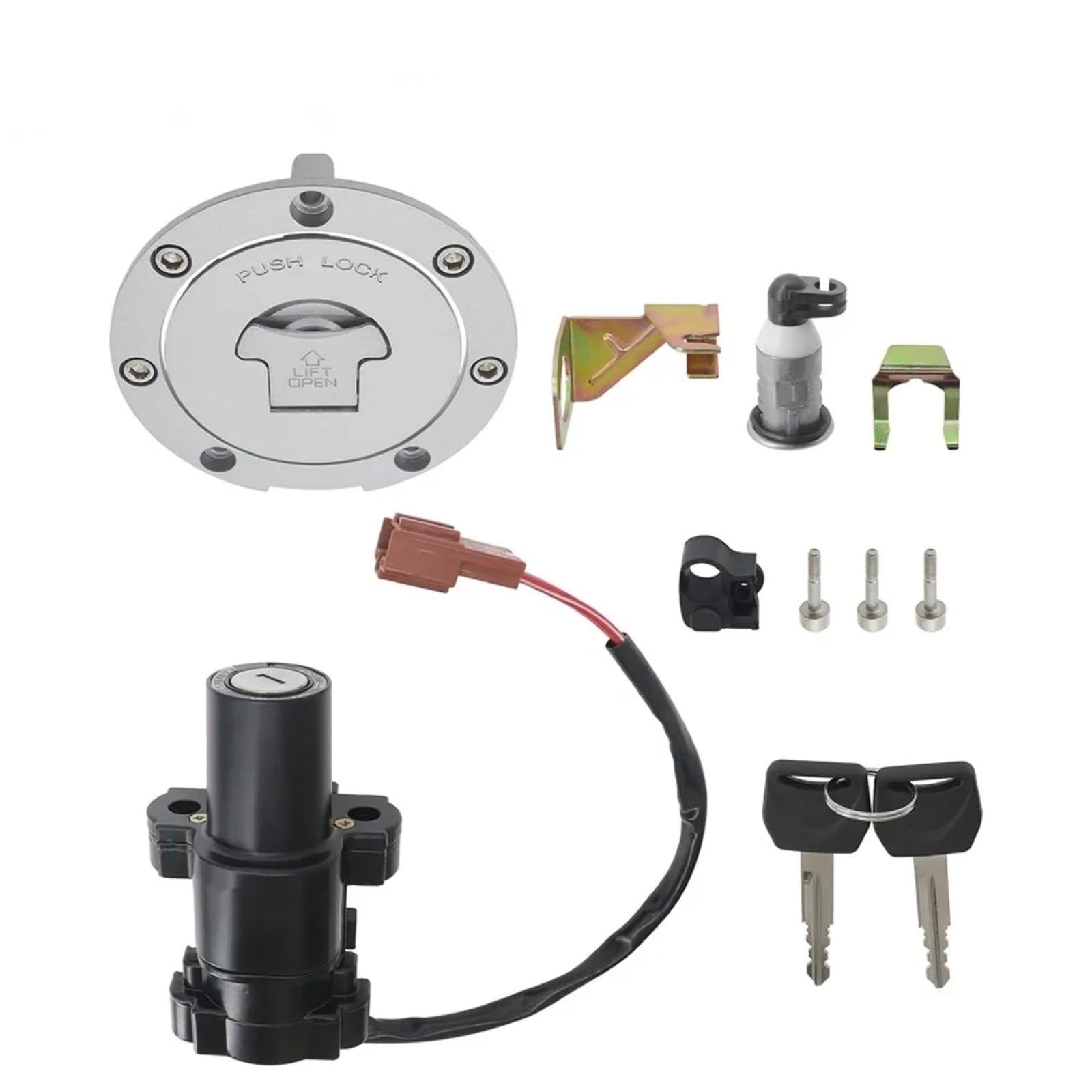 CFDEKOIB Motorrad Startschalter Kompatibel Mit CBR600RR 2007–2014 Für CBR1000RR 2008–2014 Motorrad-Zündschalterschloss, Tankdeckel, Motorzündstartschalter Mit 2 Schlüsseln CFDEKOIB Motorrad Startschalter Kompatibel Mit CBR600RR 2007–2014 Für CBR1000RR 2008–2014 Motorrad-Zündschalterschloss, Tankdeckel, Motorzündstartschalter Mit 2 Schlüsseln von CFDEKOIB