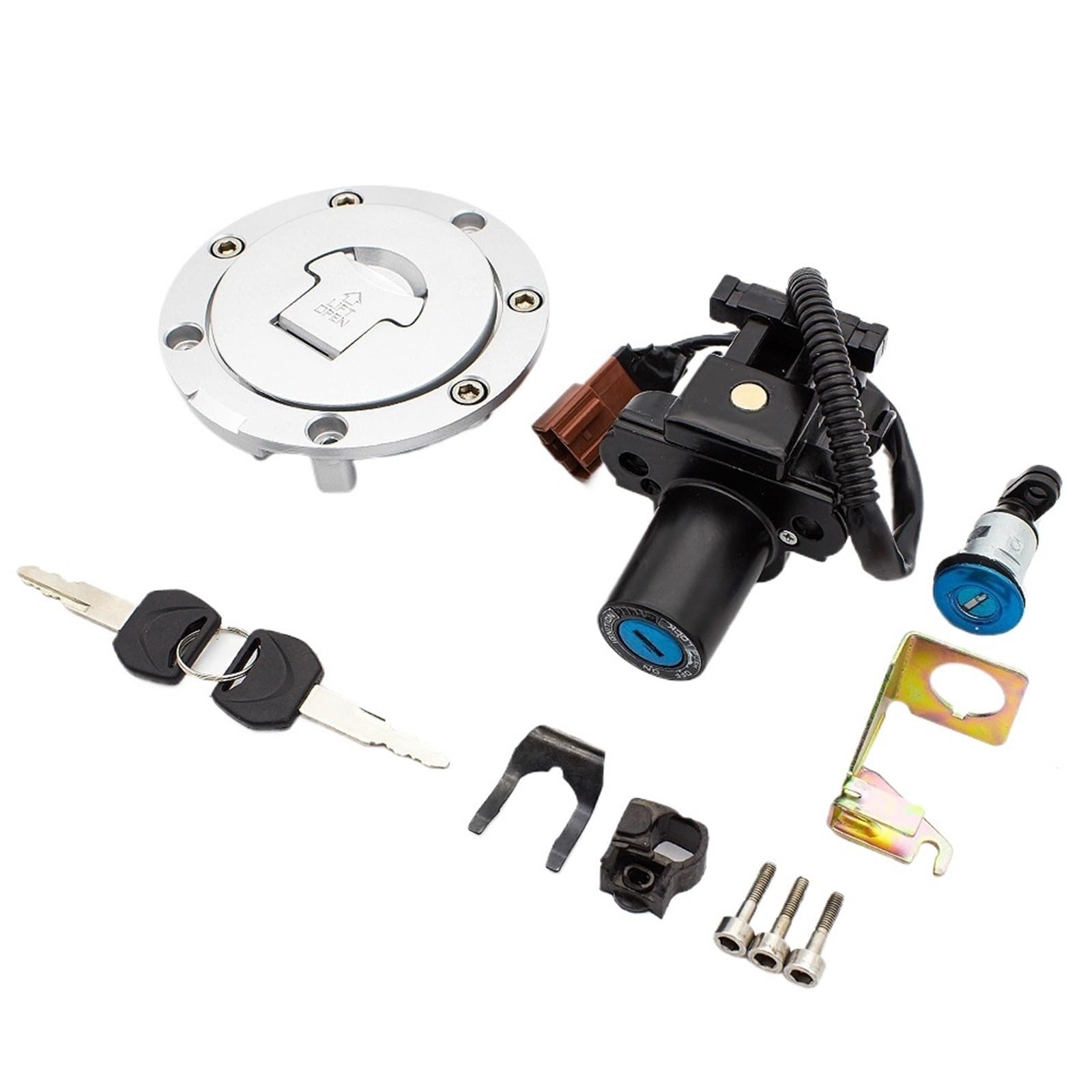 CFDEKOIB Motorrad Startschalter Kompatibel Mit CBR600RR 2007–2016, Für CBR1000RR 2008–2016, Für CBF1000, Für Hornet, Für CB1000R 2009–2016, Motorrad-Tankdeckel, Zündschalter-Sperrschlüssel CFDEKOIB Motorrad Startschalter Kompatibel Mit CBR600RR 2007–2016, Für CBR1000RR 2008–2016, Für CBF1000, Für Hornet, Für CB1000R 2009–2016, Motorrad-Tankdeckel, Zündschalter-Sperrschlüssel von CFDEKOIB