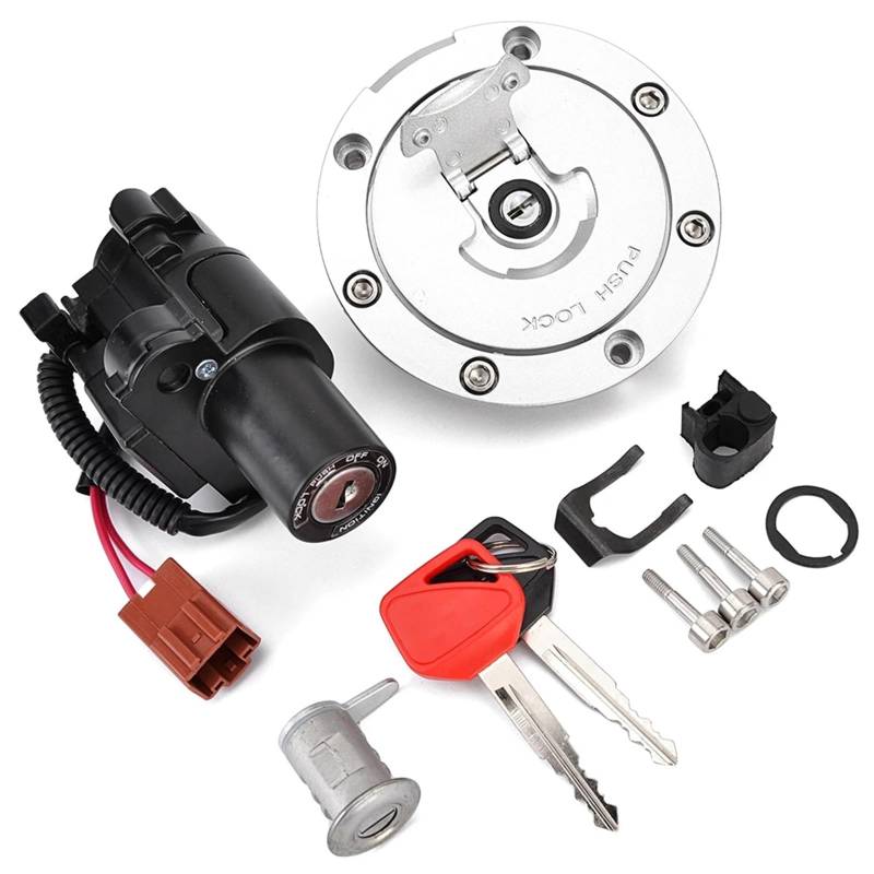 CFDEKOIB Motorrad Startschalter Kompatibel Mit CBR600RR 2007–2017 Für CB1000 Für CB1000R 2009–2014 Motorrad-Zündschalter, Tankdeckel-Sperrschlüssel 35010-MFJ-A00 35010-MFJ-A40 von CFDEKOIB
