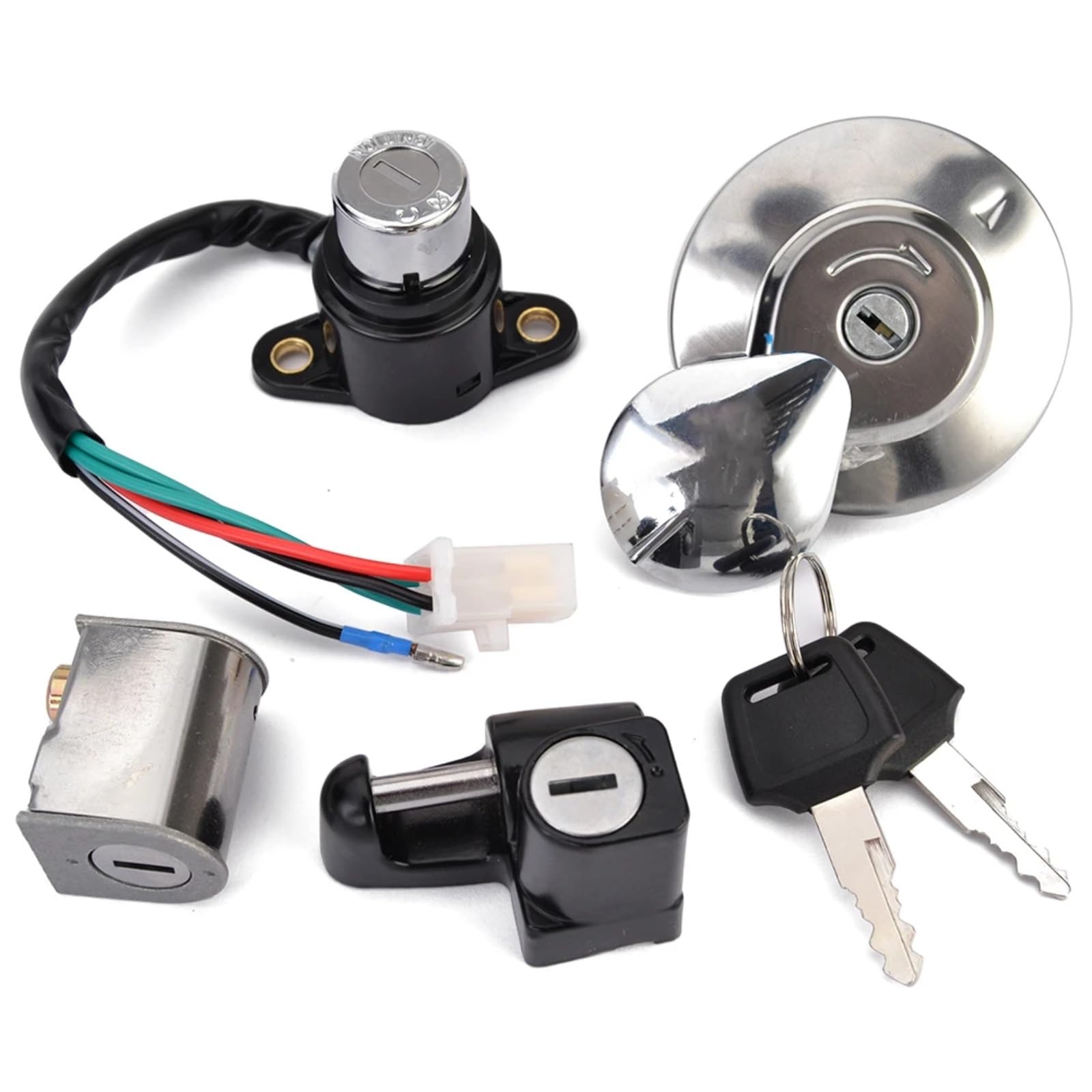 CFDEKOIB Motorrad Startschalter Kompatibel Mit CMX250 Für Rebel 1985–2014 Für CA125 1995–1999 Motorrad-Zündschalter, Tankdeckel-Abdeckungsschloss-Set, Motorradzubehör CFDEKOIB Motorrad Startschalter Kompatibel Mit CMX250 Für Rebel 1985–2014 Für CA125 1995–1999 Motorrad-Zündschalter, Tankdeckel-Abdeckungsschloss-Set, Motorradzubehör von CFDEKOIB