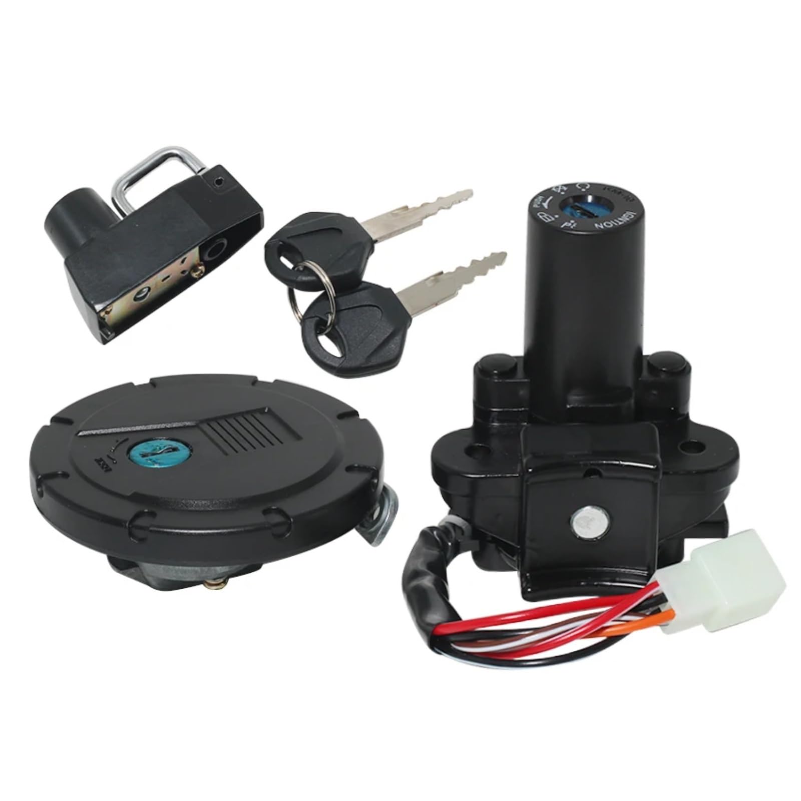 CFDEKOIB Motorrad Startschalter Kompatibel Mit KL250 Für Super Für Sherpa 1997–2011 Für KL110 KSR PRO 2013–2014 Motorrad-Zündschalter, Tankdeckel, Schlossschlüssel 51049–0047 CFDEKOIB Motorrad Startschalter Kompatibel Mit KL250 Für Super Für Sherpa 1997–2011 Für KL110 KSR PRO 2013–2014 Motorrad-Zündschalter, Tankdeckel, Schlossschlüssel 51049–0047 von CFDEKOIB