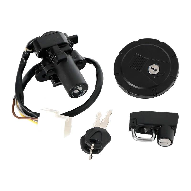 CFDEKOIB Motorrad Startschalter Kompatibel Mit KLX300SM Für Supermoto Für KLX300 2021 2022 2023 Motorrad-Zündschalter Tankdeckel Helmschloss 27005-5185 27016-5207 51049-0049 von CFDEKOIB
