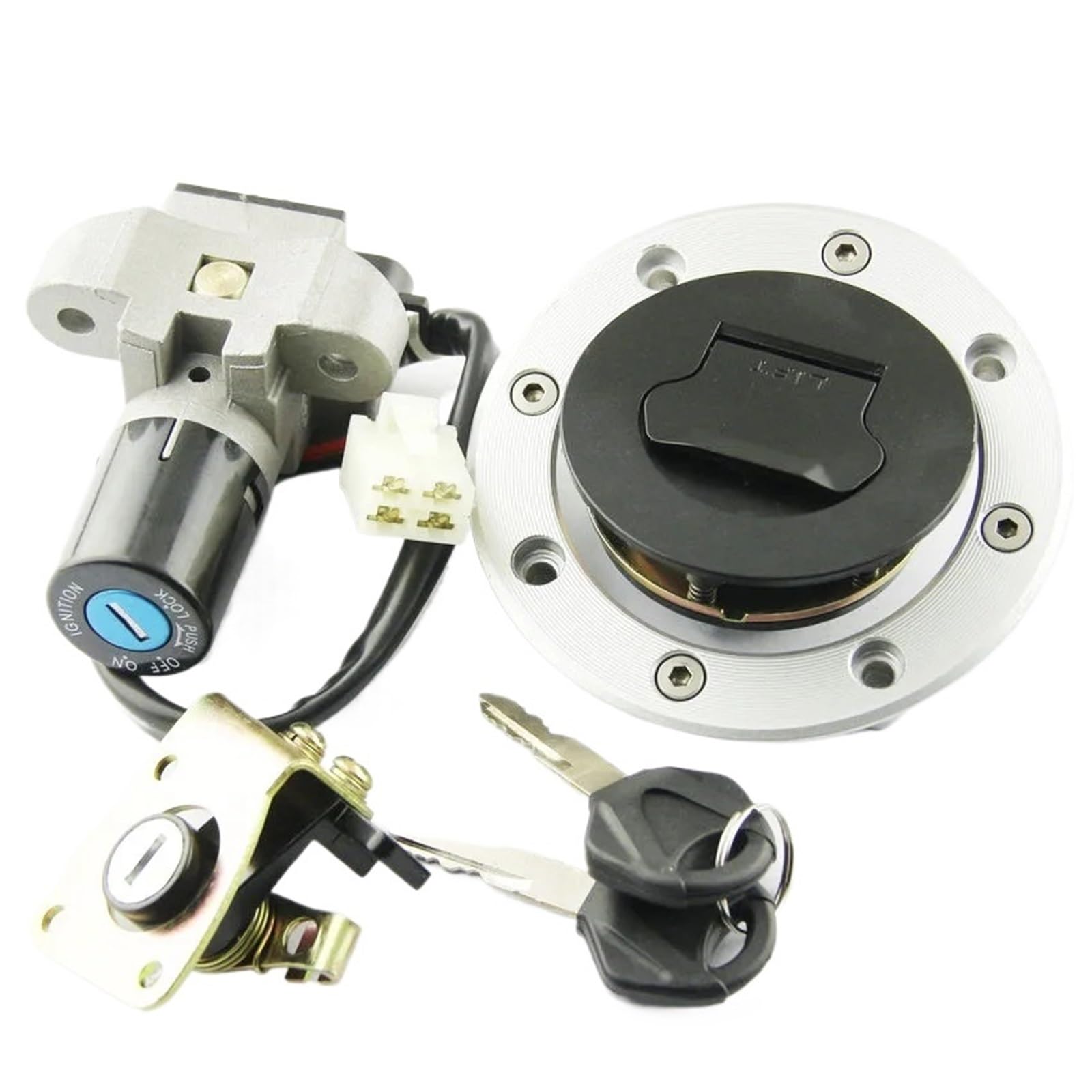 CFDEKOIB Motorrad Startschalter Kompatibel Mit Suzuki Für GS500 1989–2000 Für GSF250 Für Bandit 250 77A Für VS/S 1997–2000 Motorrad-Zündschalter-Tankdeckel-Schlossschlüsselsatz CFDEKOIB Motorrad Startschalter Kompatibel Mit Suzuki Für GS500 1989–2000 Für GSF250 Für Bandit 250 77A Für VS/S 1997–2000 Motorrad-Zündschalter-Tankdeckel-Schlossschlüsselsatz von CFDEKOIB