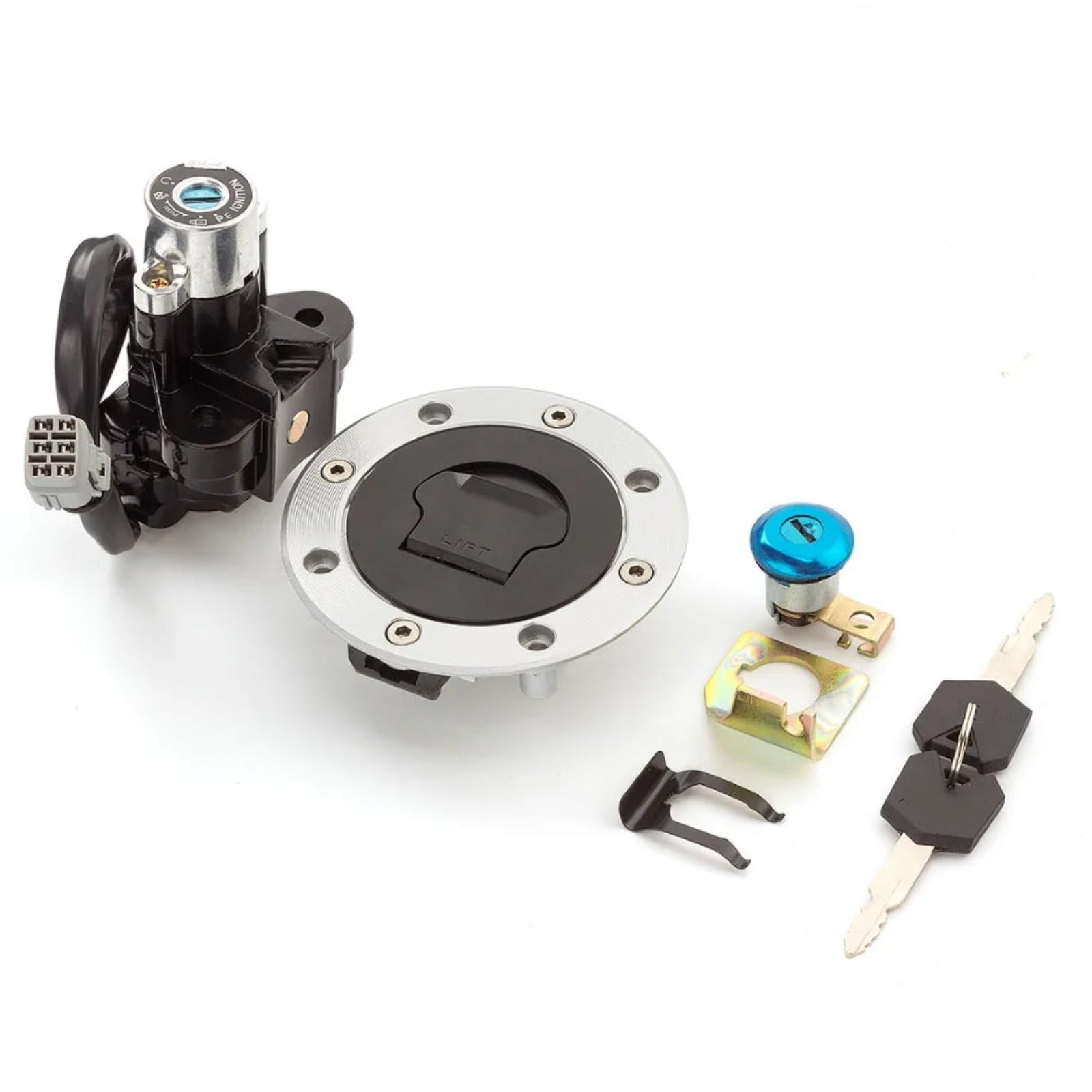CFDEKOIB Motorrad Startschalter Kompatibel Mit Suzuki Für GSF600 1995–1999 Für TL1000S 1997–2001 Für TL1000R 1998–2003 Motorrad-Zündschalterschloss, Tankdeckel, Zündstartschalter CFDEKOIB Motorrad Startschalter Kompatibel Mit Suzuki Für GSF600 1995–1999 Für TL1000S 1997–2001 Für TL1000R 1998–2003 Motorrad-Zündschalterschloss, Tankdeckel, Zündstartschalter von CFDEKOIB