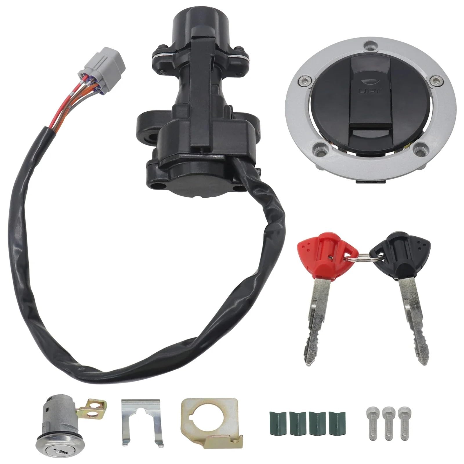 CFDEKOIB Motorrad Startschalter Kompatibel Mit Suzuki Für GSXR1000 2005–2018 Für GSXR600 Für GSXR750 2006–2018 Motorrad-Zündschalter, Tankdeckel-Schlossschlüssel-Kit 37101–40820 37101–40821 CFDEKOIB Motorrad Startschalter Kompatibel Mit Suzuki Für GSXR1000 2005–2018 Für GSXR600 Für GSXR750 2006–2018 Motorrad-Zündschalter, Tankdeckel-Schlossschlüssel-Kit 37101–40820 37101–40821 von CFDEKOIB