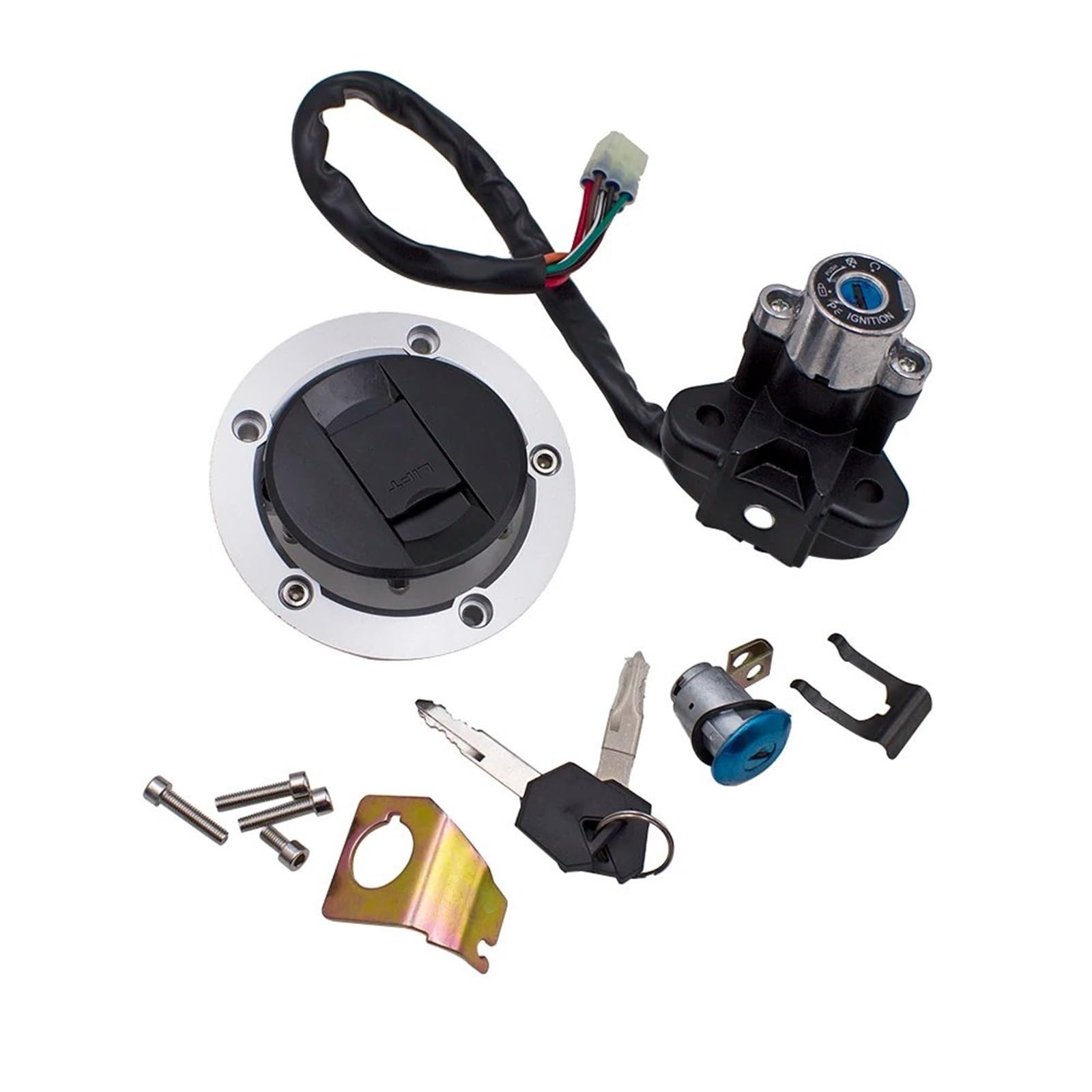 CFDEKOIB Motorrad Startschalter Kompatibel Mit Suzuki Für GSXR600 Für GSXR750 2004 2005 Für SV1000 2003 2004 2005 Für SV650SF 2008 2009 Motorrad-Zündschalter-Tankdeckel-Schloss-Schlüsselsatz CFDEKOIB Motorrad Startschalter Kompatibel Mit Suzuki Für GSXR600 Für GSXR750 2004 2005 Für SV1000 2003 2004 2005 Für SV650SF 2008 2009 Motorrad-Zündschalter-Tankdeckel-Schloss-Schlüsselsatz von CFDEKOIB