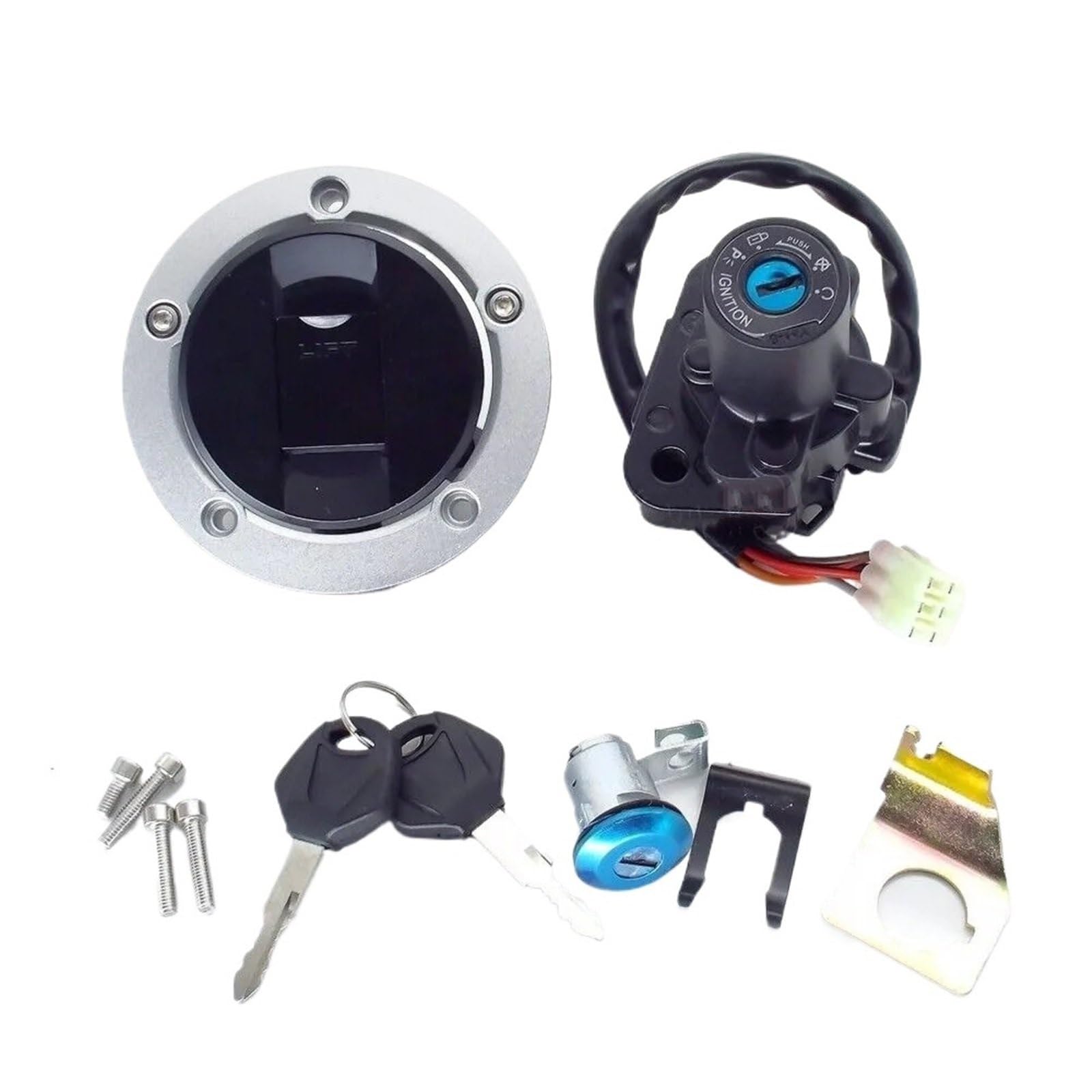 CFDEKOIB Motorrad Startschalter Kompatibel Mit Suzuki Für Hayabusa Für GSXR1300 2008 2009 2010 2011 2012 2013 2014 2015 2016 2017 2018 Motorrad-Zündschalter-Tankdeckel-Schlossschlüsselsatz CFDEKOIB Motorrad Startschalter Kompatibel Mit Suzuki Für Hayabusa Für GSXR1300 2008 2009 2010 2011 2012 2013 2014 2015 2016 2017 2018 Motorrad-Zündschalter-Tankdeckel-Schlossschlüsselsatz von CFDEKOIB