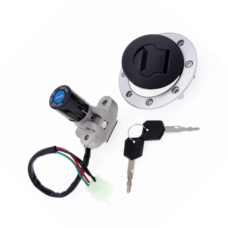 CFDEKOIB Motorrad Startschalter Kompatibel Mit Suzuki Für TL1000R Für SV650 Für GSXR1000 Für GSF1200. 1 Satz Motorrad-Tankdeckel-Zündschloss Mit 2 Schlüsseln von CFDEKOIB