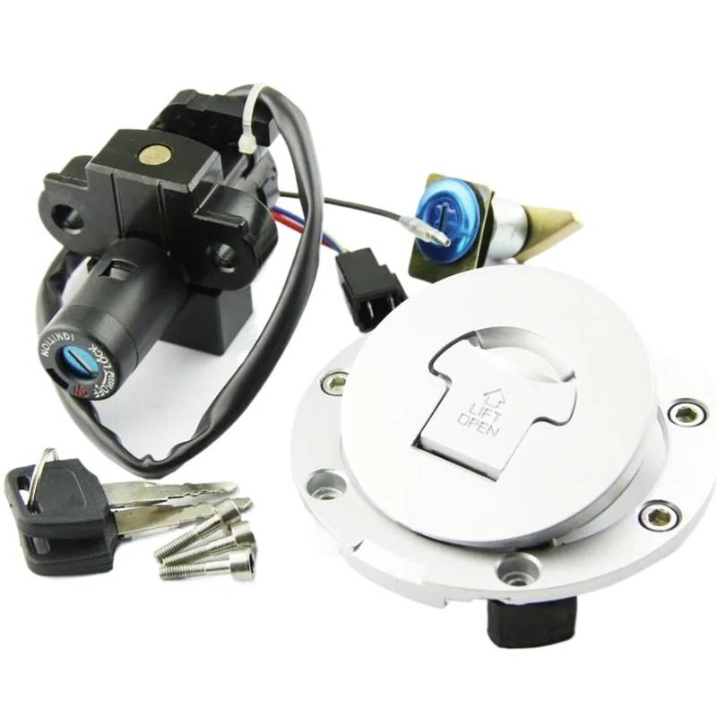 CFDEKOIB Motorrad Startschalter Kompatibel Mit VFR400 Für NC30 1989 1990 1991 1992 Für RVF400 Für NC35 1994 1995 1996 Für NSR250 MC18 MC21 Motorrad-Zündschalter-Tankdeckel-Schloss-Schlüsselsatz von CFDEKOIB