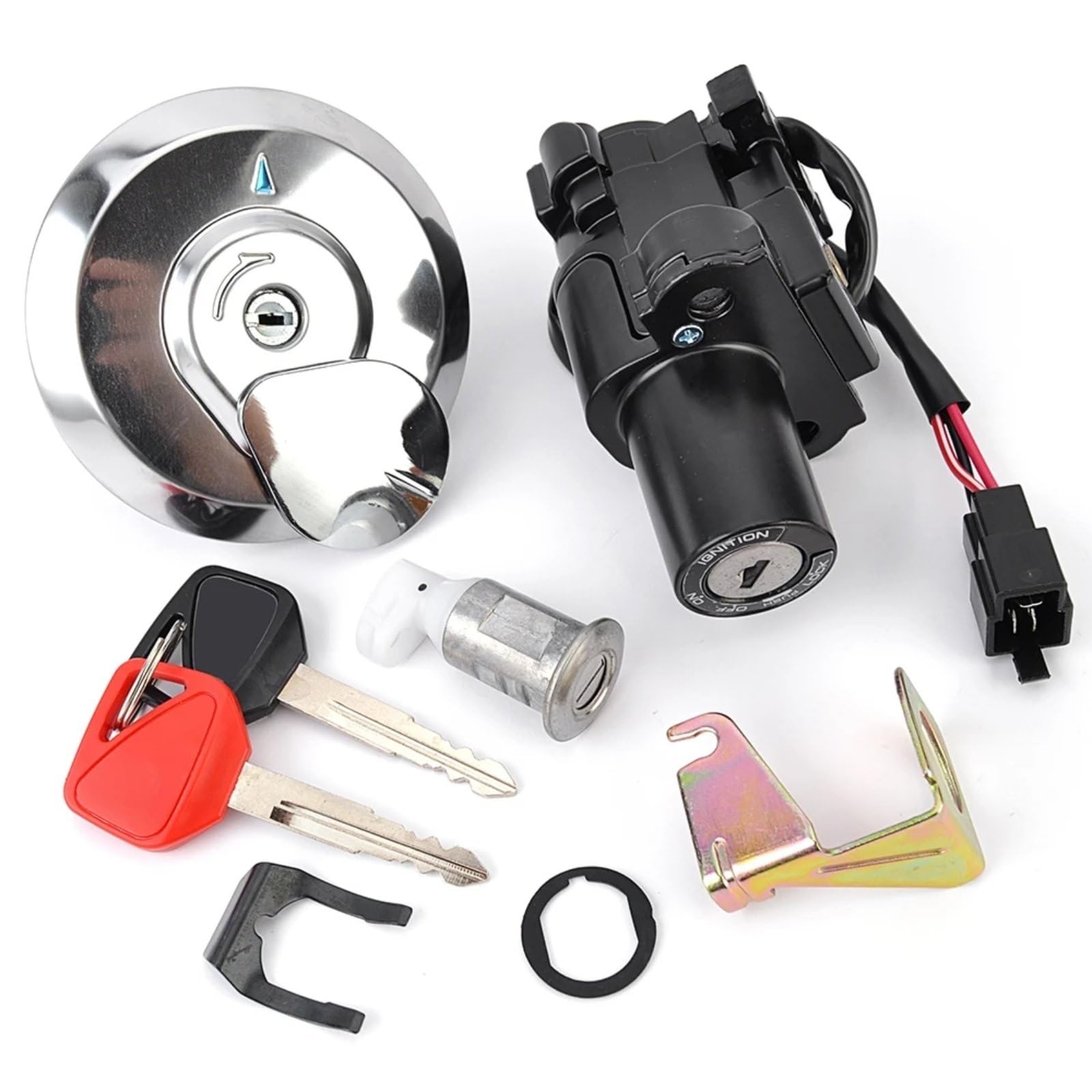 CFDEKOIB Motorrad Startschalter Kompatibel Mit XL125V Für Varadero 2001 2002 2003 2004 2005 2006 Motorrad-Zündschalter-Tankdeckel-Schlossschlüsselsatz 35010-KPC-640 35100-KPC-640 17620-KPC-641 CFDEKOIB Motorrad Startschalter Kompatibel Mit XL125V Für Varadero 2001 2002 2003 2004 2005 2006 Motorrad-Zündschalter-Tankdeckel-Schlossschlüsselsatz 35010-KPC-640 35100-KPC-640 17620-KPC-641 von CFDEKOIB