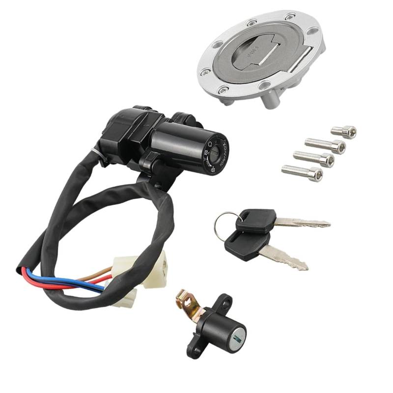 CFDEKOIB Motorrad Startschalter Kompatibel Mit Yamaha Für FZ09 2014–2016 Für FJ09 Für FZ07 2015–2016 Für FJ13 Für FJ1300 2001–2016 15C1061900 Motorrad-Zündschalterschloss Tankdeckel von CFDEKOIB