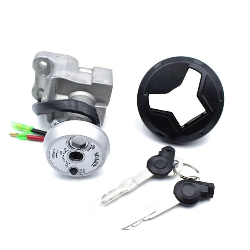 CFDEKOIB Motorrad Startschalter Kompatibel Mit Yamaha Für NMAX155 2015 2016 2017 2018 2019 Motorrad-Zündschloss, Tankdeckel Mit 2 Schlüsseln von CFDEKOIB