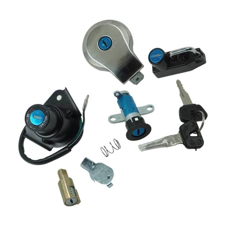 CFDEKOIB Motorrad Startschalter Kompatibel Mit Yamaha Für Virago Für XV535 1987-2000 Für Virago Für XV240 250 3LS Motorrad-Start-Zündschalterschloss Tankdeckel-Abdeckungssatz Motorradschlösser von CFDEKOIB