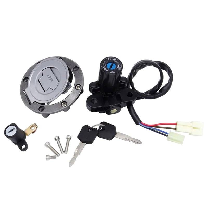 CFDEKOIB Motorrad Startschalter Kompatibel Mit Yamaha Für XJ6 Für XJ6F Für XJ6N Für FZ09 Für FJ09 Für FZ07 Motorradschlösser Zündschlossschloss Tankdeckel Mit 2 Schlüsseln von CFDEKOIB