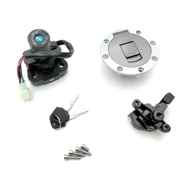 CFDEKOIB Motorrad Startschalter Kompatibel Mit Yamaha Für XJR400 1996–2002 Für XJR1200 1994–1998 Motorrad-Zündschalter, Startschloss, Tankdeckel von CFDEKOIB