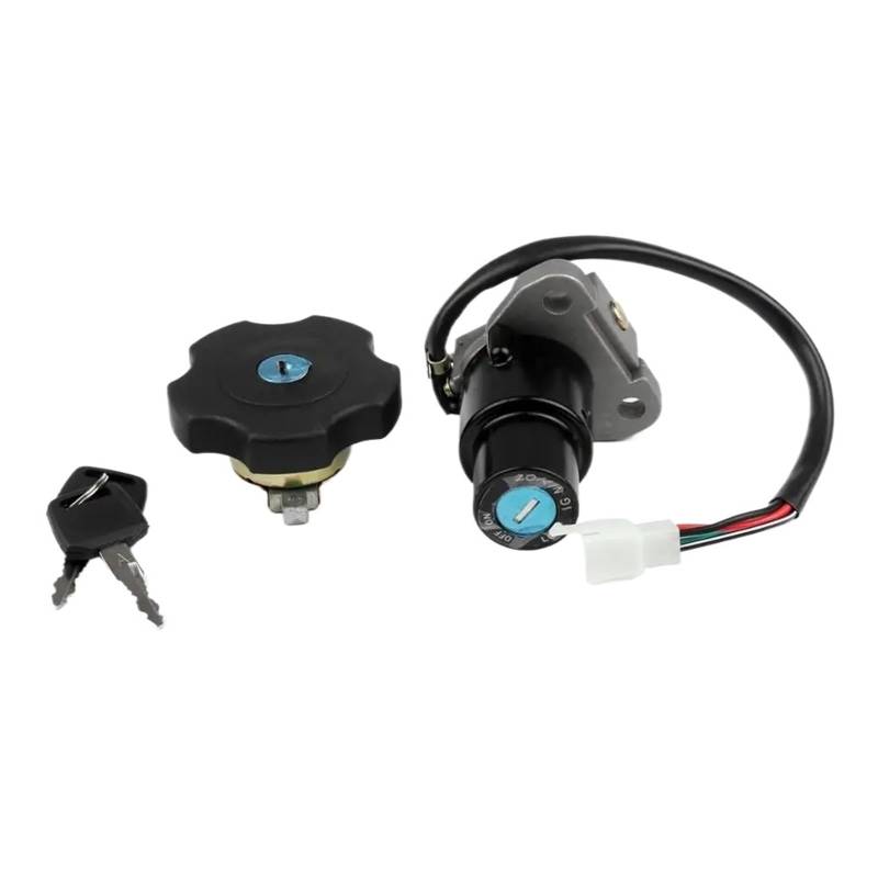 CFDEKOIB Motorrad Startschalter Kompatibel Mit Yamaha Für XT600 1990–1995 Für DT200 Für DT200R 1991–1994 Für TW200 2003–2017 Motorrad-Zündschalter-Tankdeckel-Schlüsselsatz von CFDEKOIB