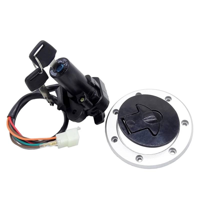 CFDEKOIB Motorrad Startschalter Kompatibel Mit ZXR750 1991-1994 Für ZXR400 1991-1999 Für ZZR600 1993-2004 Für ZZR400 1993-2006 Motorrad-Zündschloss-Tankdeckel-Schlüssel von CFDEKOIB