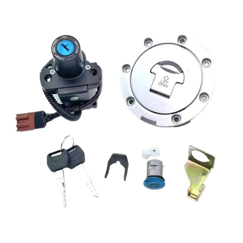 CFDEKOIB Motorrad Zündschloss Für CBR1000RR 2004 2005 2006 2007 Zündschloss Tankdeckel Sitz Tastensperre Set Motorrad Zubehör Motorrad Ersatzteile von CFDEKOIB