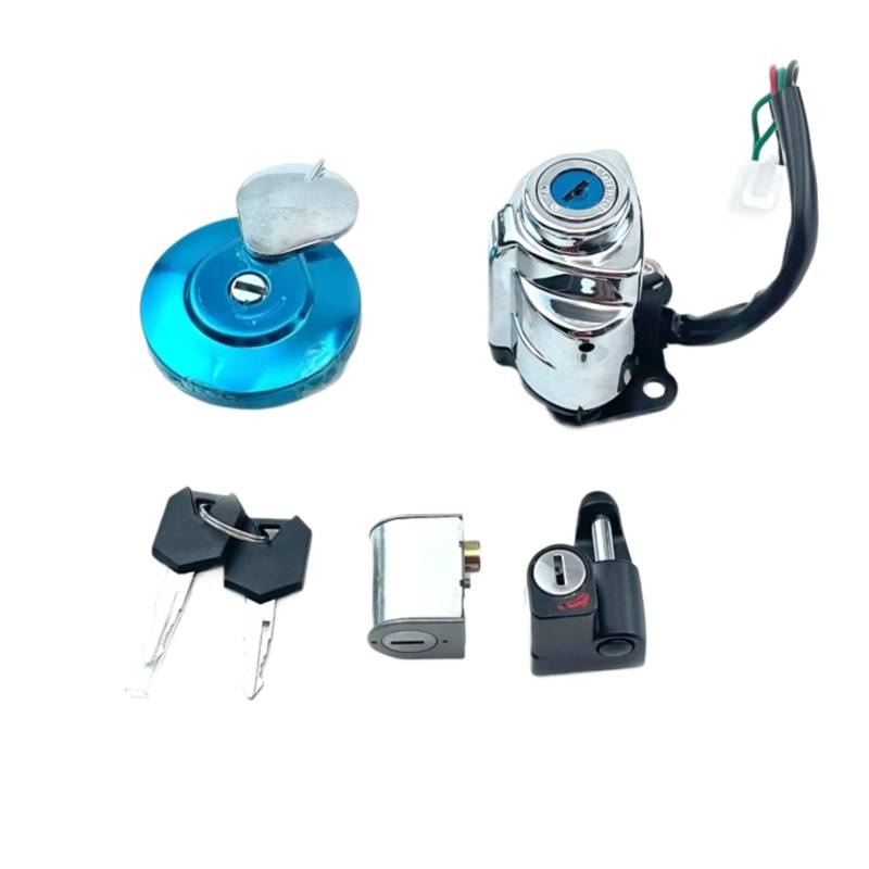CFDEKOIB Motorrad Zündschloss Für VLX400 Für CA250 Steed 400 600 Für VT400 Shadow400 Motorrad Zündschloss Sperren Für Tankdeckel Schlüssel 1 Set Motorrad Zubehör von CFDEKOIB